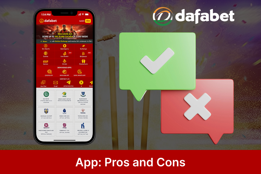 Dafabet mobile app: key pros and cons