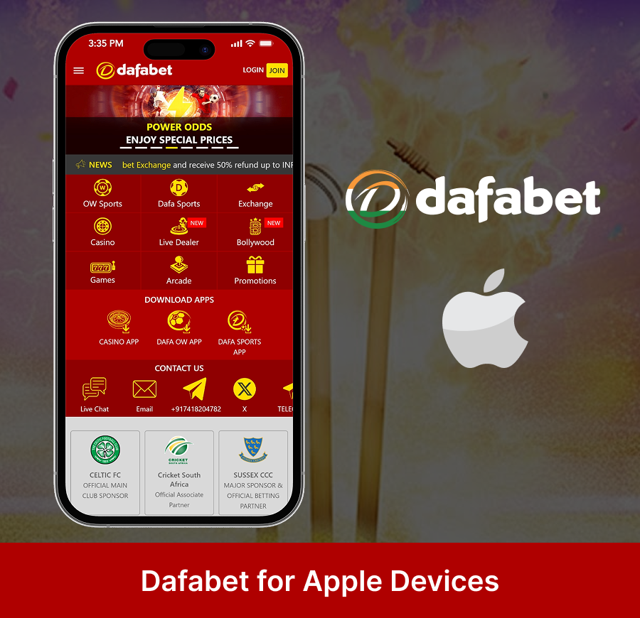 Dafabet app for iOS Devices