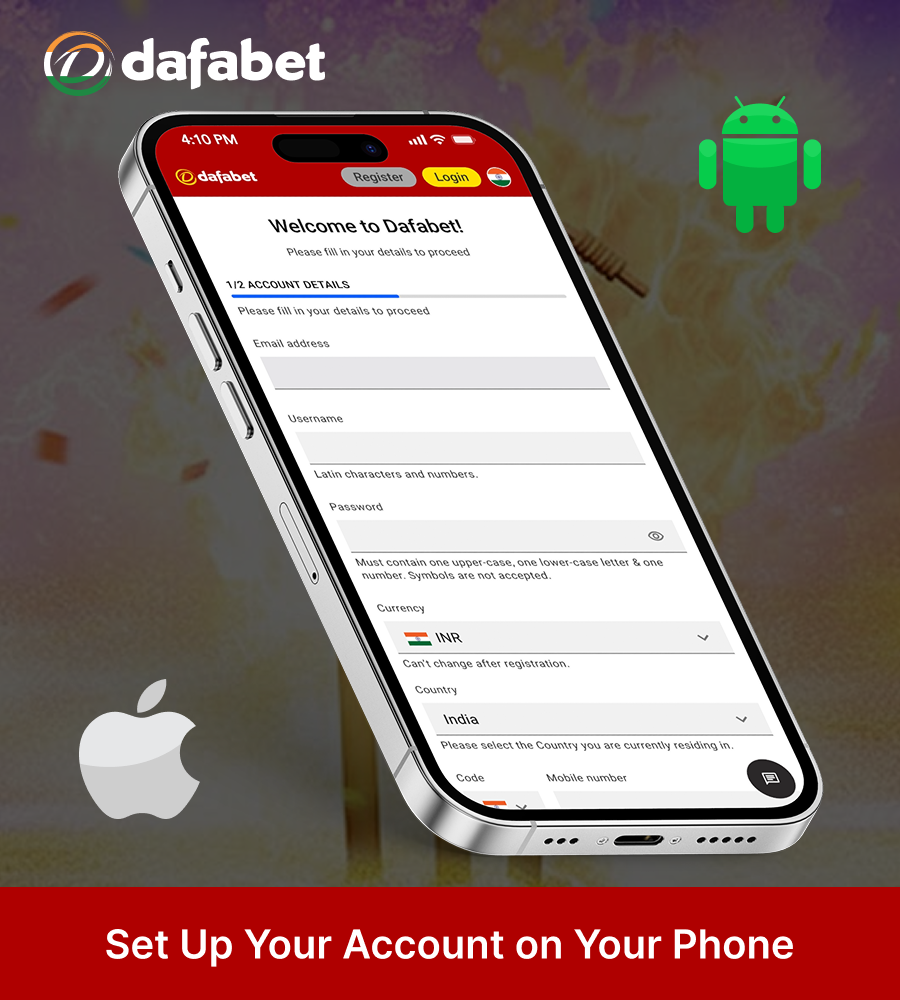 Creating a Dafabet Account via Mobile