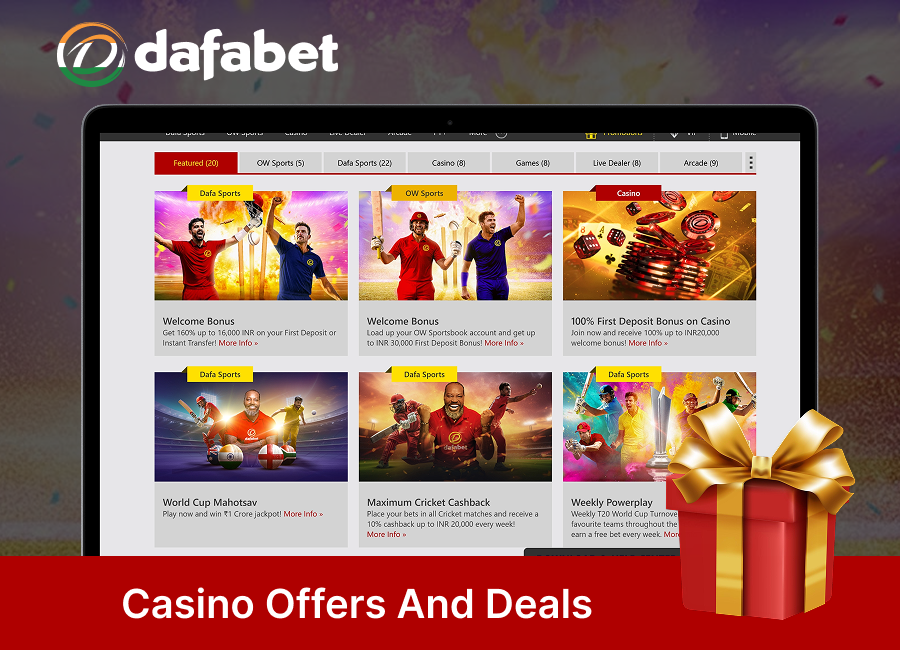Dafabet casino bonuses and special deals