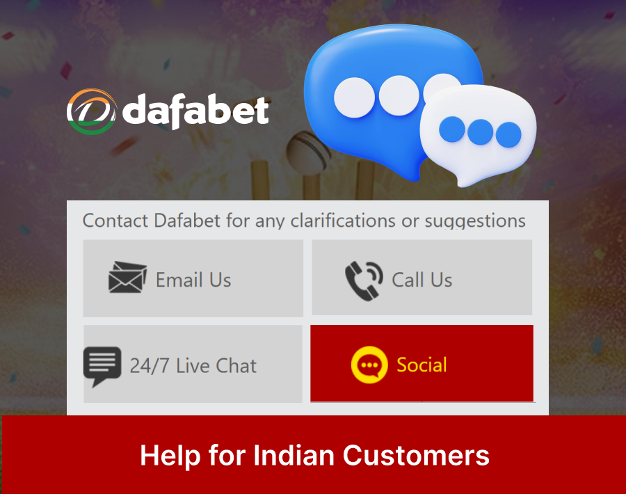 24/7 customer support for Dafabet players in India